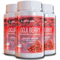 3 Potes Goji Berry Puro 500mg Kit 360 Cáps