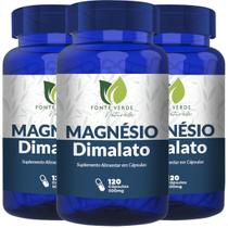 3 Potes Magnésio Dimalato Kit 360 Cáps - Fonte Verde 3 Potes Magnésio Dimalato Kit 360 Cáps - Fonte Verde