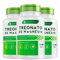 3 Potes Magnesio Treonato 500Mg Formula Pura Importada 360Cáps Ecomev 3 Potes Magnesio Treonato 500Mg Formula Pura Importada 360Cáps Ecomev