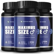 3 Potes Maximus Size Natural Para Homem Kit 180 Cáps