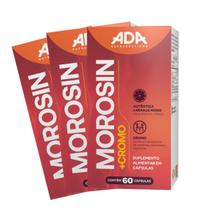 3 Potes Morosin Cromo Suplemento Alimentar 180 Cápsulas Extrato Laranja Moro Antocianinas Natural