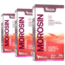 3 Potes Morosin Cromo Suplemento Alimentar 180 Cápsulas Extrato Laranja Moro Antocianinas Natural
