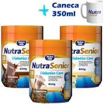 3 Potes Nutra Senior Diabetics Care 800g ZERO AÇÚCAR e ZERO GLÚTEN + 1 Caneca Exclusiva Nutra Senior 3 Potes Nutra Senior Diabetics Care 800g ZERO AÇÚCAR e ZERO GLÚTEN + 1 Caneca Exclusiva Nutra Senior
