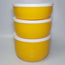 3 Potes PMG - White Trio - Fábrica de Utilidades - Amarelo Tampa Branca