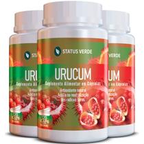 3 Potes Urucum Puro Natural Kit 360 Cáps