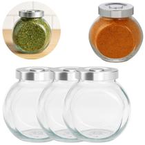 3 Potes Vidro 480ml Conserva Redondo Tampa P/ Restaurante 3 Potes Vidro 480ml Conserva Redondo Tampa P/ Restaurante