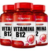 3 Potes Vitamina B12 7,2Mcg Com 60 Cápsulas Fitoprime
