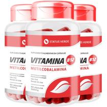 3 Potes Vitamina B12 Metilcobalamina Fórmula Ativa Kit 180 Cáps 3 Potes Vitamina B12 Metilcobalamina Fórmula Ativa Kit 180 Cáps