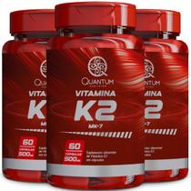 3 Potes Vitamina K2 (MK-7) Kit 180 Cápsulas - Quantum