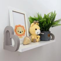 3 Prateleiras coloridas decoração infantil coração 45x15cm