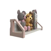 3 Prateleiras coração colorida nuvem decoração infantil 45cm