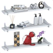 3 Prateleiras De Madeira Estilo Industrial Suspensa Max50b 3 Prateleiras De Madeira Estilo Industrial Suspensa Max50b