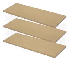 3 Prateleiras Mdf Cru 30x15cms Sem Suporte