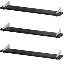 3 Prateleiras Suspensa Estilo Industrial Madeira 60cm FS BP 3 Prateleiras Suspensa Estilo Industrial Madeira 60cm FS BP