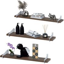 3 Prateleiras Suspensa Multiuso 60Cm Para Sala Quarto SF BM