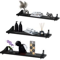 3 Prateleiras Suspensa Multiuso 60Cm Para Sala Quarto SF PP