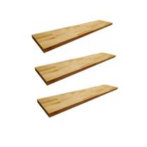 3 Prateleiras Tabuas De Pinus 10X30Cm Com Parafusos E Buchas - Storckzone