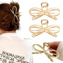 3 Prendedor De Cabelo Piranha Presilha Lacinho Metal Moda Luxo Grande 3 Prendedor De Cabelo Piranha Presilha Lacinho Metal Moda Luxo Grande