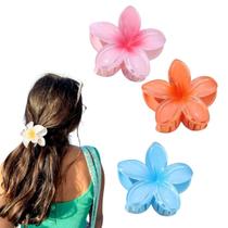 3 Presilha De Flor Moda Prendedor De Cabelo Piranha Flor Cores Vivas