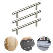3 Puxador em Aço Inox 128mm Para Móveis Gaveta Porta Armário 3 Puxador em Aço Inox 128mm Para Móveis Gaveta Porta Armário