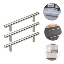 3 Puxador em Aço Inox 160mm Para Móveis Gaveta Porta Armário 3 Puxador em Aço Inox 160mm Para Móveis Gaveta Porta Armário