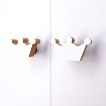 3 Puxadores Coroa Infantil Porta Gaveta Cômoda Móveis Bebê