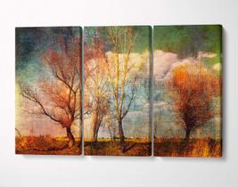3 Quadros em Tecido Canvas Árvores Abstratas Nuvens Céu 05 3 Quadros em Tecido Canvas Árvores Abstratas Nuvens Céu 05