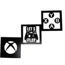 3 Quadros Vazados Gamer Jogos Geek XBOX Mdf Preto 3 Quadros Vazados Gamer Jogos Geek XBOX Mdf Preto