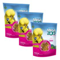 3 Ração Mix Para Periquitos 350g Alimento Completo - Megazoo 3 Ração Mix Para Periquitos 350g Alimento Completo - Megazoo