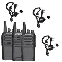 3 Rádio Comunicador Baofeng Uv6 Profissional Vhf Uhf 8w