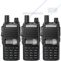 3 Rádio Comunicador Baofeng UV82 Profissional VHF UHF Portátil