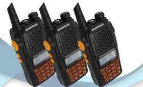 3 Rádio Comunicadores Baofeng UV-6R