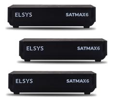 3 Receptores Tv Digital Satélite Hd Regional Satmax 6 Elsys Preto 3 Receptores Tv Digital Satélite Hd Regional Satmax 6 Elsys Preto