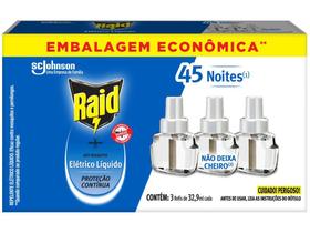 3 Refil Repelente Líquido Elétrico 45 Noites Anti Mosquito