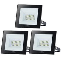 3 REFLETOR LED AMARELO 3000K PLAY 50WATTS IP66 ALUMINIO Bivolt 110/220V BLUMENAU ILUMINAÇÃO