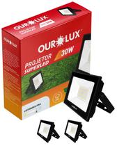 3 Refletor Projetor LED 30w Bivolt Cor da Luz Branco Frio 6500K IP65 Ourolux 3 Refletor Projetor LED 30w Bivolt Cor da Luz Branco Frio 6500K IP65 Ourolux