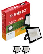 3 Refletor Projetor Preto de Led 50w Bivolt Cor da Luz Branco Frio Ourolux 3 Refletor Projetor Preto de Led 50w Bivolt Cor da Luz Branco Frio Ourolux