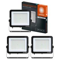 3 Refletores Compact Ledvance 4000k Ip65 200w Preto Bivolt
