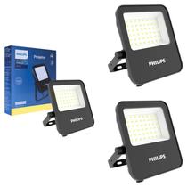 3 Refletores Led Essential 30w Philips Bivolt 3000k Ip65