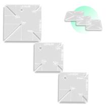 3 Régua Gabarito Canto Mitrado Centímetro Polegada Patchwork