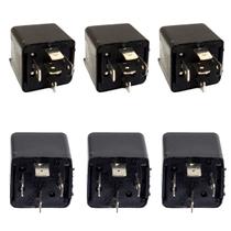 3 Reles Auxiliar De Partida 5 Pinos 40a Tra 116213 Com Suporte e 3 Rele Automotivo 4 Pinos 12v Universal