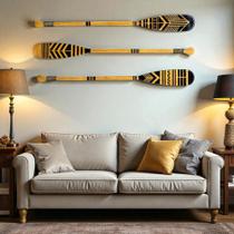 3 Remos Parede De Madeira Decoração - Grande Canadense 3 Remos Parede De Madeira Decoração - Grande Canadense