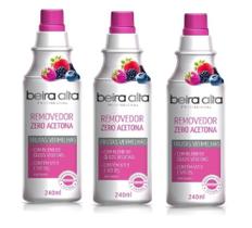 3 Removedor Zero Acetona Beira Alta Frutas Vermelhas 240ml
