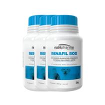 3 Renafil 500mg Suplementos Cães Gatos Problemas Renais Kit