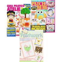 3 Revistas Artesanato Infantil Bebe Patchwork Patch Aplique