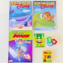 3 Revistas Disney Colorir Brincar + Lápis Massinha