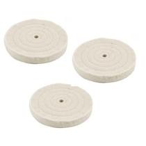 3 Roda De Pano Costurado Para Polimento de 6polegadas X 2cm