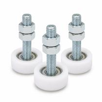 3 Roldanas P/ Guia Superior Portão Deslizante 45mm Aço/nylon