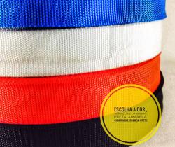 3 Rolos de Alça CA 40mm Preto 50mts cada - Polipropileno