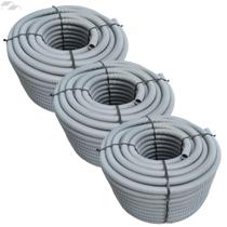 3 Rolos De Eletroduto E Conduíte Corrugado Flexível 3/4x50m 3 Rolos De Eletroduto E Conduíte Corrugado Flexível 3/4x50m